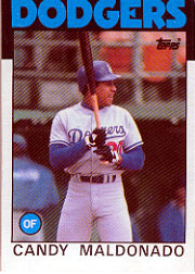 1986 Topps Baseball Cards      087      Candy Maldonado